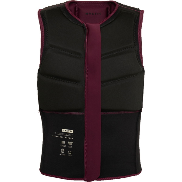 2026 Mystic Mens Star Front Zip Impact Vest 35005.230231 - Oxblood Red